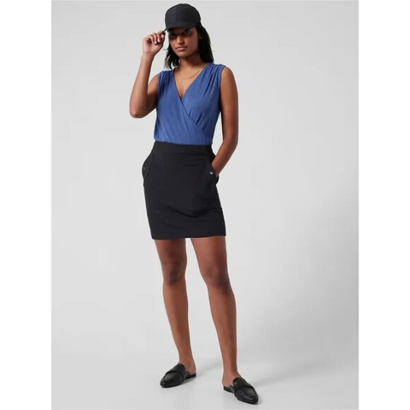 NEW! Athleta | Breezy Wrap Tank In Chrome Blue - Picture 4 of 10